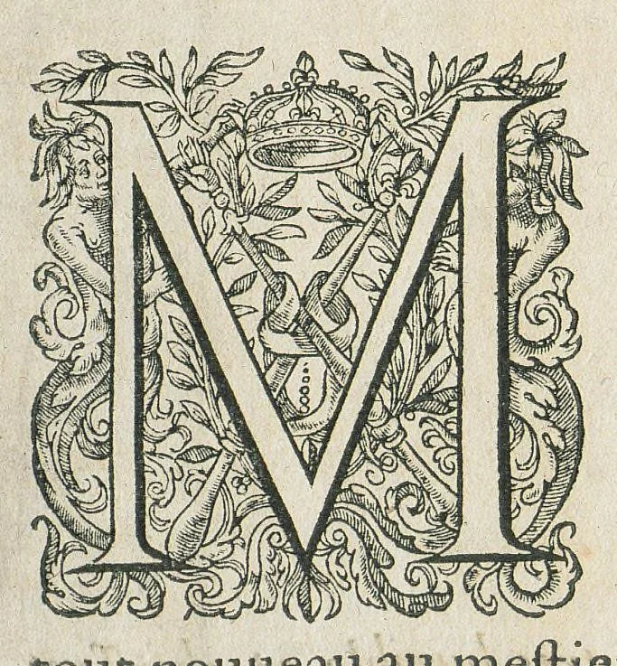An illustration from Les oeuvres pharmaceutiques du Sr Jean de Renou, conseiller & medecin du roy à Paris : augmentées d'un tiers en cette seconde edition par l'auteur : puis traduittes, embellies de plusieurs figures necessaires à la cognoissance de la medecine & pharmacie, & mises en lumière par M. Louys de Serres dauphinois, docteur en medecine, & aggregé à Lyon. [Suivi de :] Boutique pharmaceutique, ou Antidotaire, distingué en deux parties : la premiere desquelles traicte des medicamens interieurs, & la seconde des exterieurs. Avec une fort briefve, & tres-utile introduction pour tous ceux qui desireront avoir une particuliere entrée en la cognoissance de la pharmacie. Le tout premierement composé en latin, & mis en lumiere par le sieur Jean de Renou, conseiller & medecin du Roy, à Paris. Puis traduit en françois, illustré & augmenté d'un tiers en ceste seconde edition par Mr. Louys de Serres Dauphinois, D. en medecine, & aggregé à Lyon., 1637, leaf 9