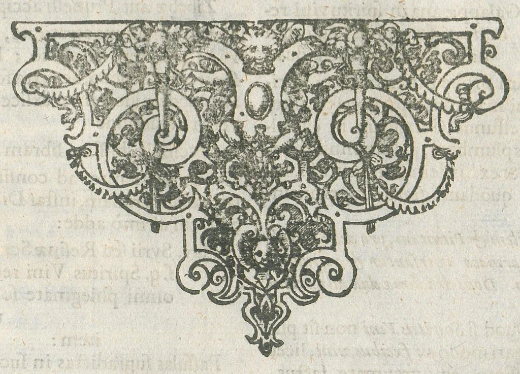An illustration from Pharmacopoeia regia, seu Dispensatorium novum locupletatum et absolutum, annexa etiam mantissa spagyrica, in quibus vera et accurata methodo selectissimorum medicamentorum compositiones et praeparationes traduntur... Cui accessere bini discursus apologetici. Authore Joanne Zwelfer,..., 1668, leaf 85