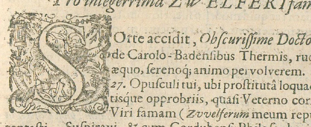 An illustration from Discursus apologeticus Joannis Zwelferi adversus Hippocratem chymicum Ottonis Tackenii : ejusq adulterini salis viperini novissimi fundamenta, ut ait, antiquissima : cui & accessere ejusdem justimissimae vindiciae contra Franciscum Verny. Annexo etiam Apologemate epistolico anonymi., 1668, leaf 268