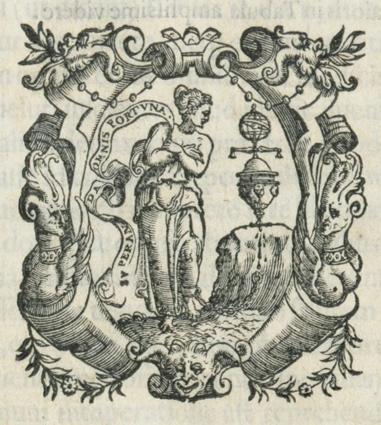 An illustration from Luminare maius lumen apothecariorum, & aromatariorum thesaurus Omnibus cum mecidis, tum aromatariis pernecessaria Opera In quibus multa clarissimorum medicorum pharmaca, Nicolai Mutoni Medici Mediolanensis, olim opera, & nunc aliorum plurium diligentissimorum medicorum addita : & quæ prius extabant ab innumerabilibus erratis purgata reperies. Indices duo insunt : alter ad minima quæque simplicium nomina reperienda anta operis initium : alter in fine libri, quid in unaquaqu[ue] sectione contineatur, amplissime declarans., 1561, leaf 3