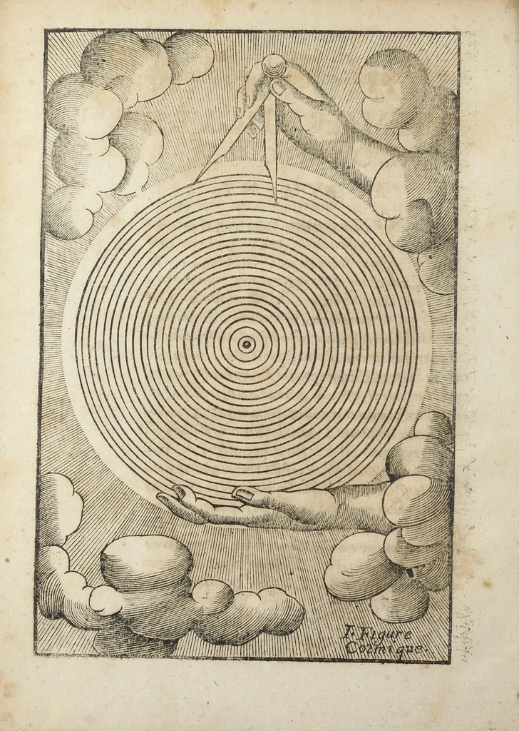 An illustration from Le vray et methodique cours de la physique resolutive, vulgairements dite chymie representé par figures generales & particulieres pour connoistre la theotechnie ergocosmique, c'est a dire, l'art de Dieu en l'ouvrage de l'univers. Seconde édition, avec l'indice des matieres de ce volume, & quelques additions. Par Annibal Barlet, 1657, leaf 30