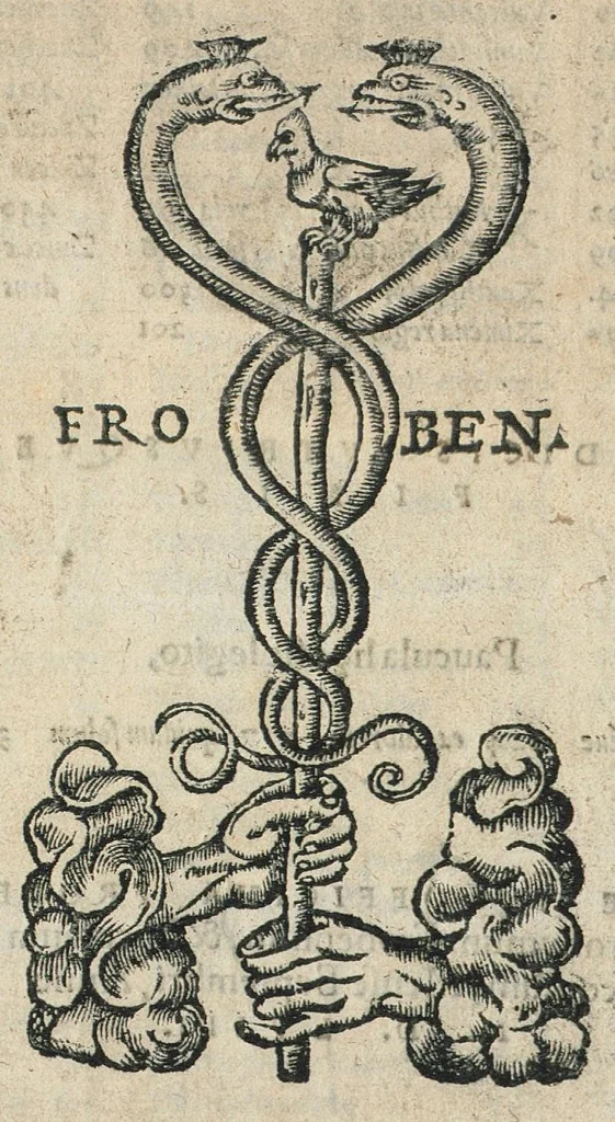 An illustration from Georgii Agricolae De ortu & causis subterraneorum, lib. V. De natura eorum quæ effluunt ex terra, lib. IIII. De natura fossilium, lib. X. De ueteribus & nouis metallis, lib. II. Bermannus, siue De re metallica dialogus, lib. I. Interpretatio Germanica vocum rei metallicæ, addito duplici indice, altero rerum, altero locorum. Omnia ab ipso authore, cum haud pœnitenda acessione, recens recognita., 1558, leaf 524