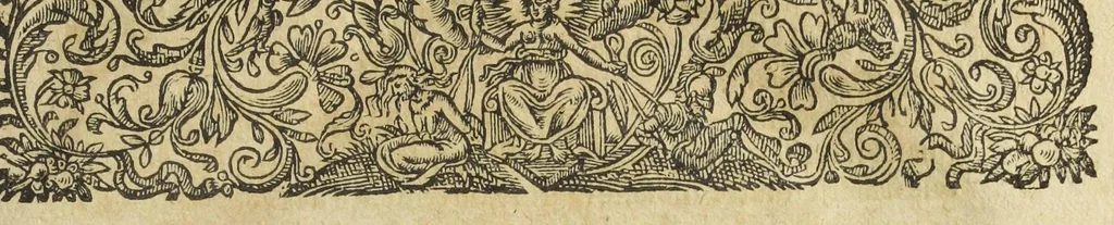 An illustration from Les XIV. livres des Paragraphes de Ph. Théoph. Paracelse Bombast, Allemand; tres grand & tres-excellent Philosophe, & tres-celebre Docteur en la Medecine, prince des medecins hermetiques & spagiriques. Où sont contenus en Epitome ses secrets admirables, tant physiques que chirurgiques, pour la curation tres-certaine & methodique des maladies estimées incurables; A sçavoir la lèpre, l'épilepsie, hydropisie, paralisie, phtisie, asthme, dissenterie, gonorrhées, accidents de matrice, fièvres, & autres. Plus un abrégé des préparations chimiques de tous simples, végétaux, animaux & métalliques; trouvé escript de la main de Paracelse, avec le moyen asseuré de les administrer en toutes maladies. Un autre discours excellent de l'alchimie, du mesme autheur, contre les erreurs & abus de la mMedecine humorale & Galenique, contenant des choses tres-rares & utilles. Traduicts du latin en françois, avec explications et annotations tres-amples. Par C. de Sarcilly, Escuyer, sieur de Montgautier, Cauville, Culey, Canon, &c. tres-expert en la doctrine Paracelsique. Oeuvres non encor veus, & tres-necessaires à tous Medecins, Chirurgiens, Apothiquaires, & à tous gens curieux de leur santé., 1631, leaf 71