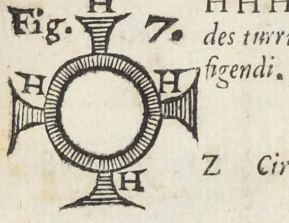 An illustration from Miracula chymica et mysteria medica. Libris quinque enucleata, quorum summam pagina versa exhibet. Studio et opera Philippi Mulleri Froburg. Brisgoi, philosoph. & med. D., 1651, leaf 42