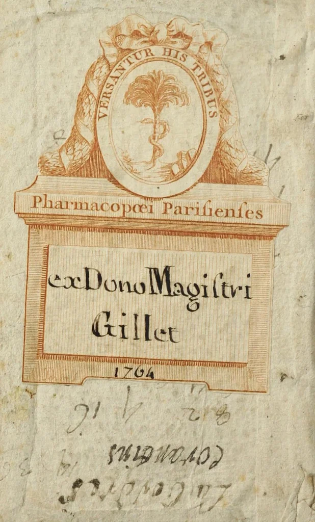An illustration from La pharmacopee de M. Laur. Joubert, Professeur en medecine, Docteur royal, & Chancelier en l’Université de Montpelier. Ensemble les Annotations de Jean Paul Zangmaisterus, Conseiller de ladicte Université, mises en marge., 1592, leaf 2