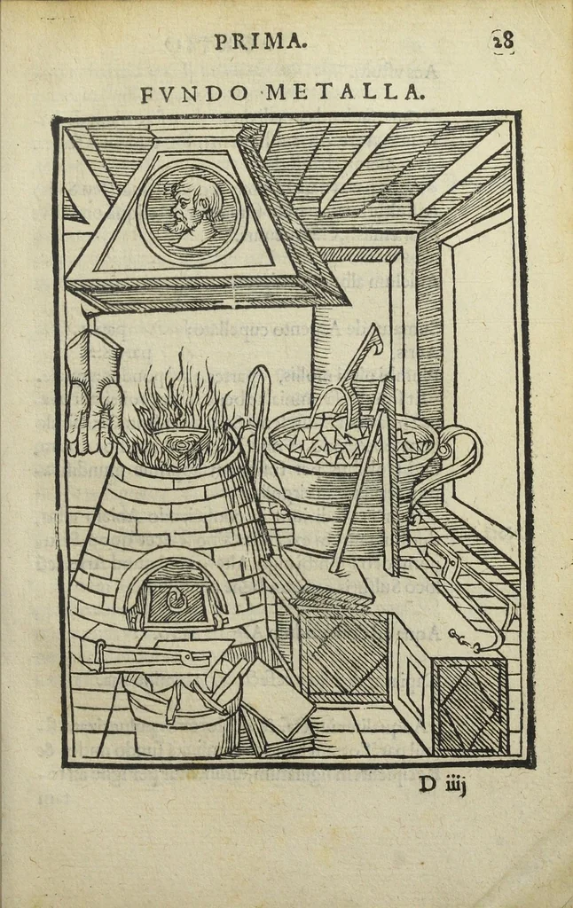 An illustration from Ars et theoria transmutationis metallicæ cum Voarchadúmia, proportionibus, numeris, & iconibus rei accommodis illustrata. Joanne Augustino Pantheo Veneto authore., 1550, leaf 122