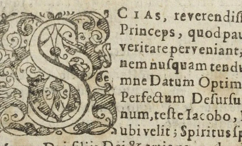 An illustration from Theatrum chemicum, præcipuos selectorum auctorum tractatus de chemiæ et lapidis philosophici antiquitate, veritate, jure, præstantia, & operationibus continens : in gratiam veræ chemiae, et medicinæ chemicæ studiosorum (ut qui uberrimam inde optimorum remediorum messem facere potuerunt) congestum, & in tres partes seu volumina digestum ; singulis voluminibus, suo auctorum et librorum catalogo primis pagellis : rerum verò & verborum indice postremis annexo., 1622, leaf 923