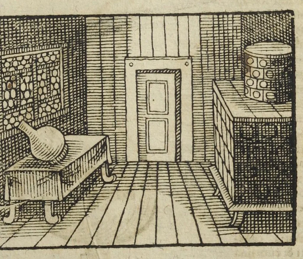 An illustration from Theatri chemici volumen sextum, theologies, medicis, et tam vulgaribus quam hermeticæ, chemiæ studiosis utilissimum, praecipuos selectorum auctorum huius seculi tractatus de chemia & lapidis philosophici antiquitate, veritate jure præstantia & operationibus continens, ex Germanica & Gallica lingua in latinam translatum per Johannem Jacobum Heilmannum bipontino-palatinum M.D., 1661, leaf 435