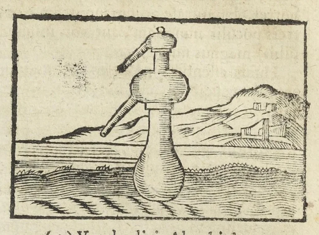 An illustration from Angeli Salæ Vicentini chymiatri candidissimi et archiatri megapolitani. Opera medico-chymica quæ extant omnia. Frustulatim hactenus diversisque linguis excusa, nunc in unum collecta latinoque idiomate edita. Editio postrema auctior & emendatior, In qua præter correctionem crassissimorum errorum plusquam mille locis commissorum in nouissima editione Francofurtensi, integra capita sparsim Gallicè aut Germanicè expressa, latinitate donata reperies. Huic ultimæ editioni accessit tractatus peculiaris Angeli Salæ de Erroribus pseudochymicorum et galenistarum, multùm desideratus, & nunquam nisi seorsim editus. Addito indice rerum & verborum locupletissimo., 1650, leaf 567