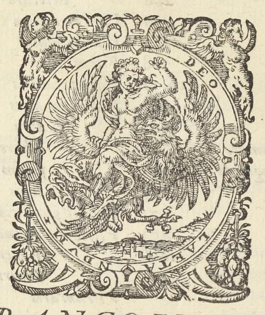 An illustration from D.O.M.A. Alchemia Andreae Libavii Med. D. D. Poet. physici Rotemburg. operâ e dispersis passim optimorum autorum, veterum & recentium exemplis potissimum, tum etiam praeceptis quibusdam operosè collecta, adhibitisque ratione & experimentia, quanta potuit esse, methodo accuratâ explicata, & In integrum corpus redacta ..., 1597, leaf 466