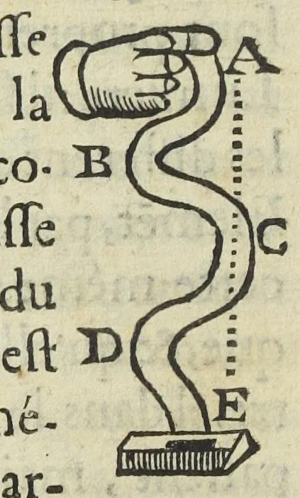 An illustration from Le monde de Mr Descartes, ou, Le traité de la lumiere, et des autres principaux objets des sens. Avec un Discours du mouvement local, & un autre Des fiévres, 1664, leaf 240