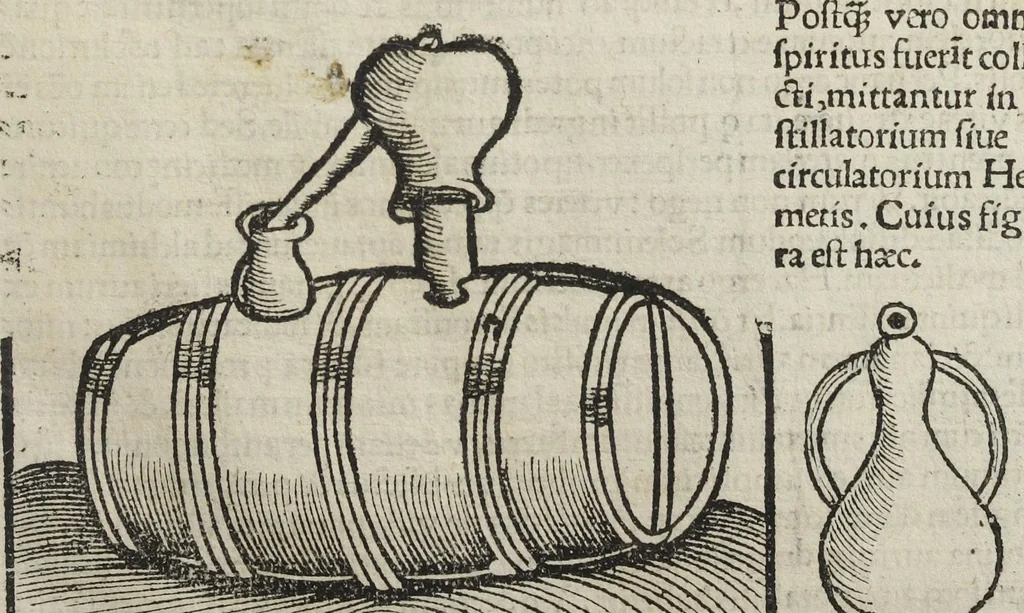 An illustration from Coelum philosophorum seu De secretis naturæ. Liber. Philippo Ulstadio patricio Nirenbergensi. Authore., 1525, leaf 27