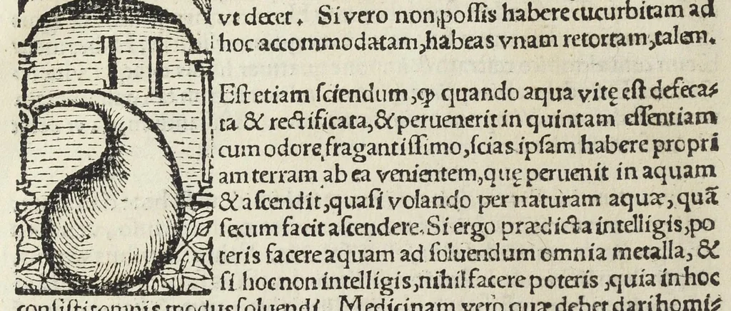 An illustration from Coelum philosophorum seu De secretis naturæ. Liber. Philippo Ulstadio patricio Nirenbergensi. Authore., 1525, leaf 80