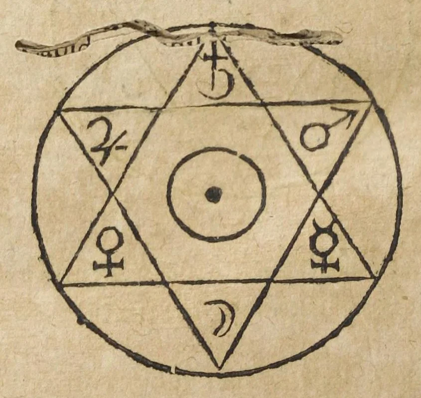 An illustration from Joannis Danielis Mylii, medicinæ candidati Operis medico-chymici pars altera. Qua continentur tres libri posteriores basilicæ chymicæ, ut & basilica philosophica, perfecta, in libros tres distributa, & figuris æneis illustrata., 1620, leaf 1216