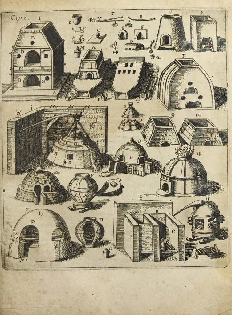 An illustration from Joannis Danielis Mylii, medicinæ candidati Operis medico-chymici pars altera. Qua continentur tres libri posteriores basilicæ chymicæ, ut & basilica philosophica, perfecta, in libros tres distributa, & figuris æneis illustrata., 1620, leaf 1335