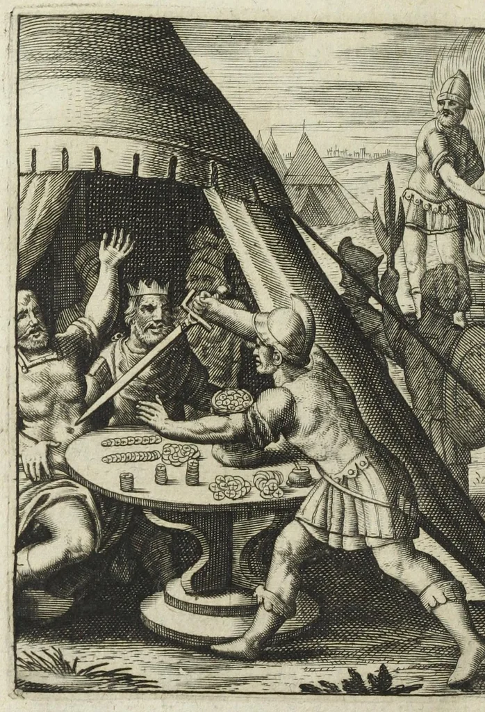 An illustration from Michaelis Majeri viatorium, hoc est, de montibus planetarum septem seu metallorum; tractatus tam utilis, quàm perspicuus, quo, ut indice mercuriali in triviis, vel Adriadnêo filo in labyrintho, seu Cynosurâ in oceano chymicorum errorum immenso, quilibet rationalis, veritatis amans, ad illum, qui in montibus sese abdidit de rubea-petra Alexicacum, omnibus medicis desideratum, investigandum, uti poterit, 1651, leaf 150