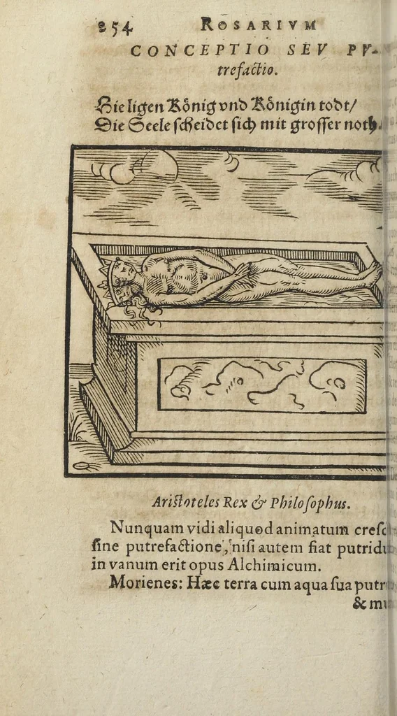 An illustration from Artis auriferae, quam chemiam vocant, volumen secundum. Quod continet Morieni Romani scripta de Re Metallica, atque de occulta summaque antiquorum medicina, cum alijs authoribus, quos versa pagina indicat., 1593, leaf 272