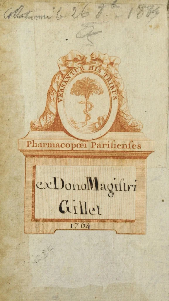 An illustration from Medicus microcosmus, seu, Spagyria microcosmi exhibens medicinam corpore hominis tùm vivo, tùm extincto doctè eruendam, scitè præparandam, & dextrè propinandam. Autore Daniele Beckhero, dantisc. medic. licentiat. professore publico in Acad. Regiomont. & Physico Reipubl. Cniphov. Regioom. ordinario. Cum indice continente medicamenta ad curandos morbos desumpta ex corpore humano tam vivo quam mortuo. Editio nova triplo auctior & correctior., 1660, leaf 2
