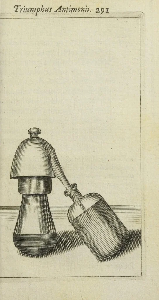 An illustration from Theodori Kerckringii doctoris medici commentarius in currum triumphalem antimonii Basilii Valentini, à se Latinitate donatum., 1671, leaf 317