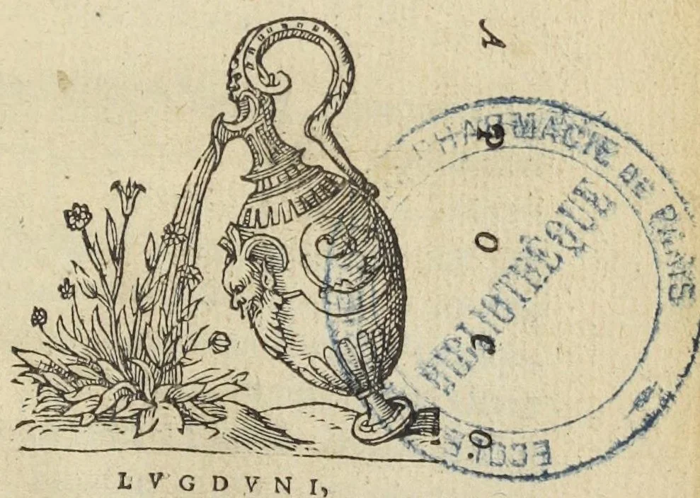 An illustration from Antonii Musae Brassavoli, Examen omnium trochiscorum, unguentorum, ceratorum, emplastrorum, cataplasmatum, & collyriorum, quorum frequens usus est apud Ferrarienses pharmacopôlas. Omnium sedulo castigata, & indice illustrata., 1555, leaf 5
