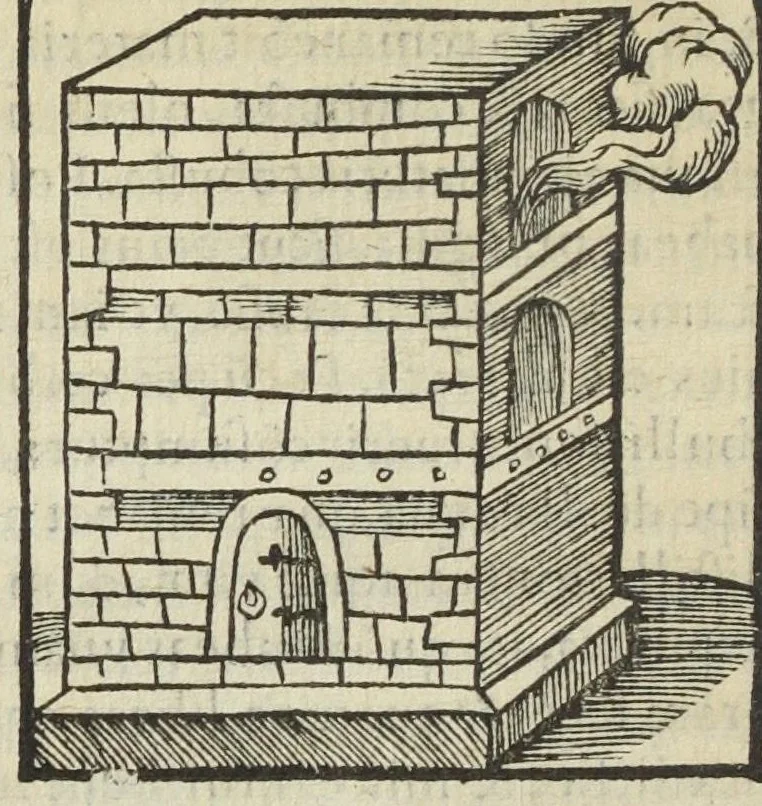 An illustration from Cœlum philosophorum, seu liber de secretis naturæ, per Philippum Ulstadium ex variis autoribus accuratè selectus, variísque figuris illustratus. Nunc recèns adjecimus Joan. Anto. Campesii Directorium summæ summarum medicinæ., 1557, leaf 112