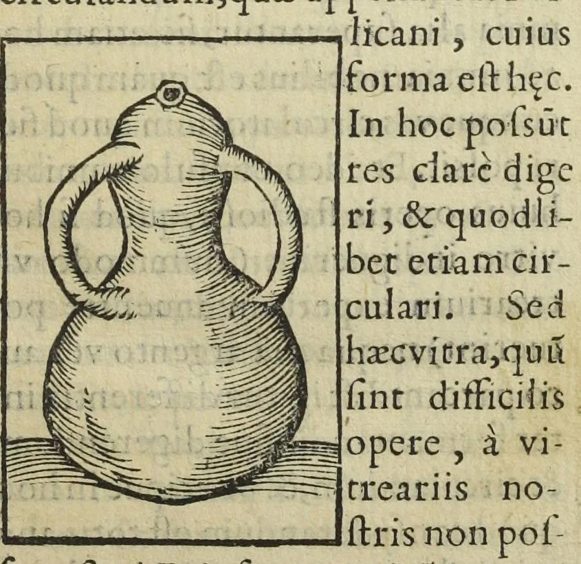 An illustration from Cœlum philosophorum, seu liber de secretis naturæ, per Philippum Ulstadium ex variis autoribus accuratè selectus, variísque figuris illustratus. Nunc recèns adjecimus Joan. Anto. Campesii Directorium summæ summarum medicinæ., 1557, leaf 57