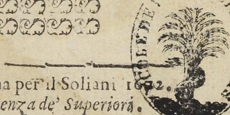 An illustration from Guida alla chimica, che conduce gl'affetionati per il regno metallico, dimostrando ad estraere di loro, sali, oglii, essenze, magisterij, mercurij, &c. con il modo di fare varij colori, beletti, & altri rari secreti, opera utilissima a'signori medici, spetiali, alchimisti, pittori, orefici, & altre persone curiosc. Divisa in tre libri. Composta, e data in luce da Carlo Lanzilotti medico chimico, e cittadino Modonese. All' altezza serenissima di Francesco II. duca di Modona, Reggio, &c., 1672, leaf 7