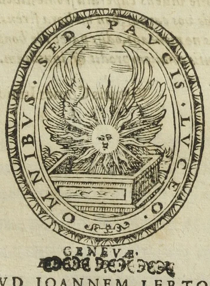 An illustration from Josephi Quercetani medici opera: scilicet, ad Jacobi Auberti vindonis de ortu & causis metallorum contra chymicos explicationem, brevis responsio. De exquisita mineralium, animalium, & vegetabilium medicamentorum spagyrica præparatione & usu, perspicua tractatio. Sclopetarius, sive, de curandis vulneribus, quæ sclopetorum & similium tormentorum ictibus acciderunt, liber. Antidotarium spagyricum adversus eosdem ictus., 1600, leaf 189