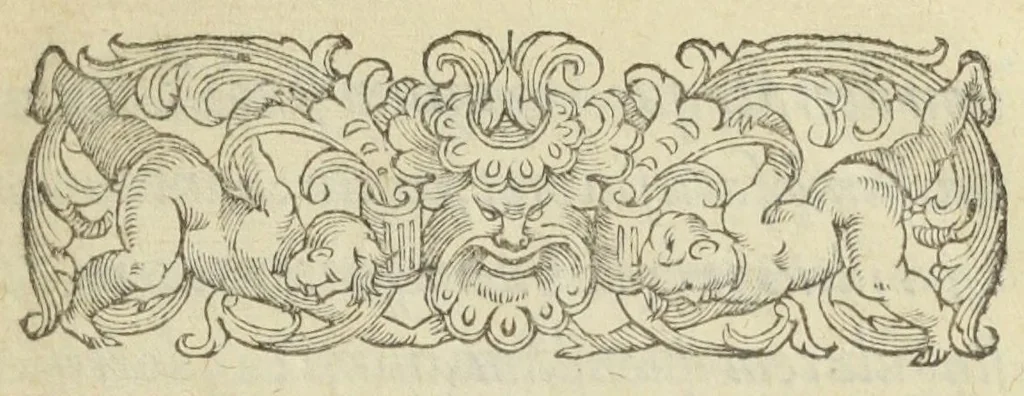 An illustration from Gulielmi Rondeletii doctoris medici, et medicinæ in schola Monspeliensi professoris regii & cancellarii Methodus curandorum omnium morborum corporis humani in tres libros distincta. Ejusdem de dignoscendis morbis. Febribus. Morbo Gallico. De internis & externis. Pharmacopolarum officina. Fucis. Omnia nunc primùm in lucem ædita, & diligentissimè castigata., 1574, leaf 7