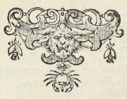 An illustration from Joh. Jonstoni Thaumatographia naturalis, in decem classes distincta, in quibus admiranda I. Coeli. II. Elementorum. III. Meteororum. IV. Fossilium. V. Plantarum. VI. Avium. VII. Quadrupedum. VIII. Exanguium. IX. Piscium. X. Hominis, 1632, leaf 190