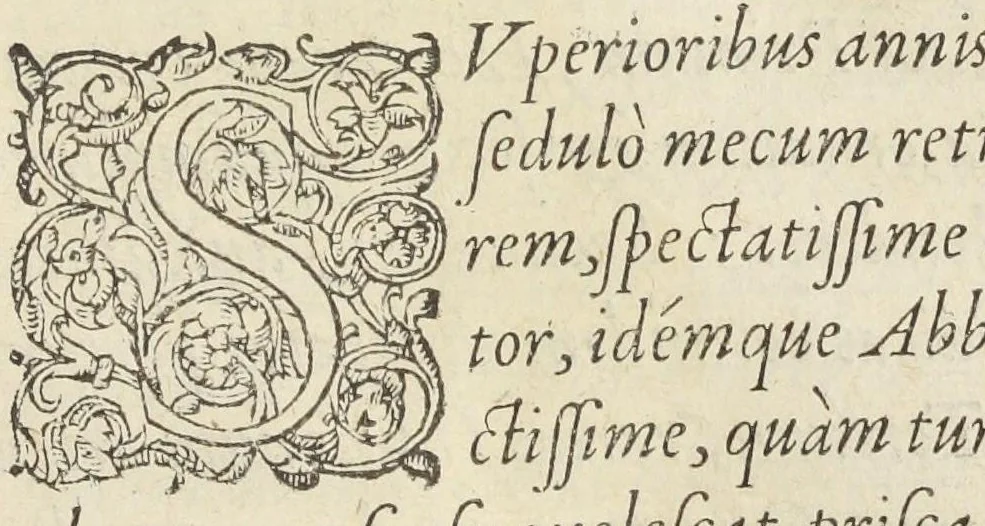 An illustration from Artificiosa methodus comparandorum hortensium fructuum, olerum, radicum, uvarum, vinorum, carnium & jusculorum quæ corpus clementer purgent, & variis morbis, absque ulla noxa & nausea, blande succurrant. Autore Ant. Mizaldo Monluciensi, medico., 1575, leaf 2