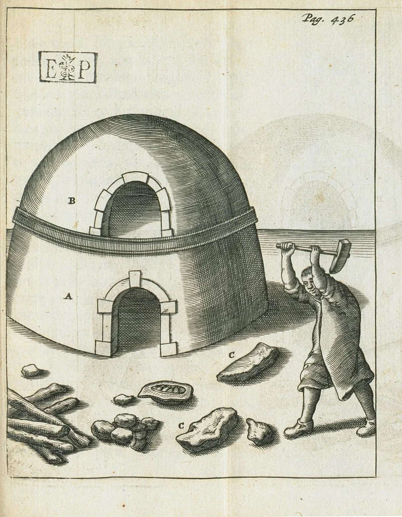 An illustration from Antoni Neri Florentini, De arte vitraria libri septem, & in eosdem Christoph. Merretti med.D. & Societ. Regiæ Socii. Observationes & notæ. In quibus omne gemmarum artificialium, encaustorum & laccarum artificium explicatur., 1668, leaf 463