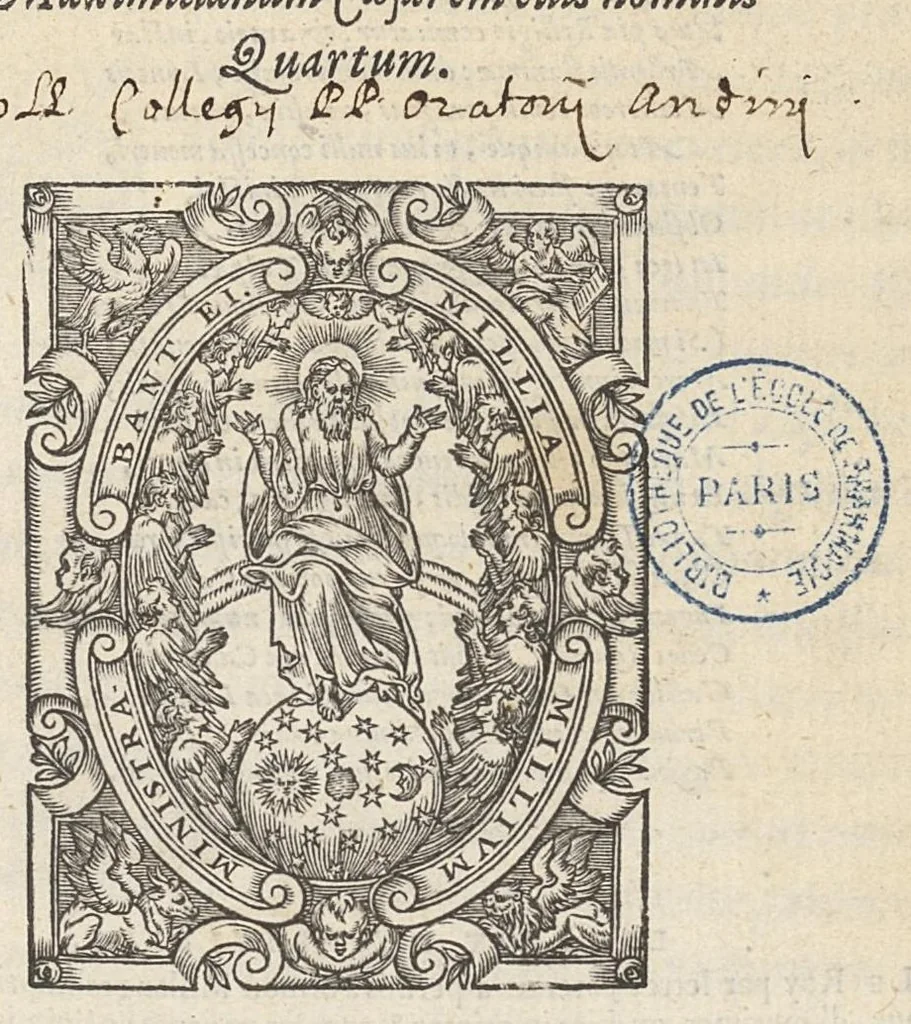 An illustration from Mercurii Trismegisti Pimandras utraque lingua restitutus, D. Francisi Flussatis Candallae industria. Ad Maximilianum Caesarem ejus nominis quartum, 1574, leaf 2