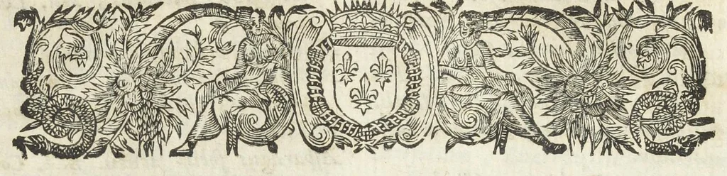 An illustration from La pharmacopée de Bauderon reveüe, et exactement corrigée en plus de treize cens endroits, des fautes qui s'étoient glissées dans les precedentes editions. Et de nouveau augmentée de remarques considerables sur châque composition, particulierement sur la theriaque, où il est amplement traitté d'un grand nombre de substituts que ceux-la même qui l'exposent en public y font entrer à la place des plus considerables ingrediens d'icelle, quoy qu'ils soient bien differens en vertus. Avec la réponse au Vindiciæ contra Verny de Mr Jean Zwelfer medecin de Sa Majesté impériale, & la refutation de la confection d'alkermes qu'il a composée & décrite dans sa pharmacopée royale. Et en cette troisiéme edition, a été de nouveau ajoûté une ample matiere medicale, & prouvé que l'Aristoloche clematite est la tenuë des Anciens, comme aussi que les mêmes Anciens, ont appellé du nom d'onguent les trochisques d'Hedychroum & autres compositions solides. Par François Verny, maître apothicaire juré de l'Université de medecine à Montpelier. Divisée en deux livres., 1681, leaf 1013