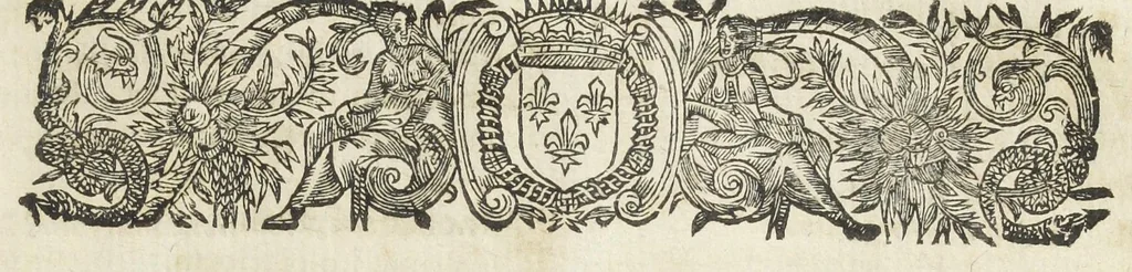 An illustration from La pharmacopée de Bauderon reveüe, et exactement corrigée en plus de treize cens endroits, des fautes qui s'étoient glissées dans les precedentes editions. Et de nouveau augmentée de remarques considerables sur châque composition, particulierement sur la theriaque, où il est amplement traitté d'un grand nombre de substituts que ceux-la même qui l'exposent en public y font entrer à la place des plus considerables ingrediens d'icelle, quoy qu'ils soient bien differens en vertus. Avec la réponse au Vindiciæ contra Verny de Mr Jean Zwelfer medecin de Sa Majesté impériale, & la refutation de la confection d'alkermes qu'il a composée & décrite dans sa pharmacopée royale. Et en cette troisiéme edition, a été de nouveau ajoûté une ample matiere medicale, & prouvé que l'Aristoloche clematite est la tenuë des Anciens, comme aussi que les mêmes Anciens, ont appellé du nom d'onguent les trochisques d'Hedychroum & autres compositions solides. Par François Verny, maître apothicaire juré de l'Université de medecine à Montpelier. Divisée en deux livres., 1681, leaf 1047