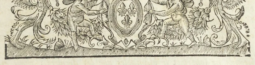 An illustration from La pharmacopée de Bauderon reveüe, et exactement corrigée en plus de treize cens endroits, des fautes qui s'étoient glissées dans les precedentes editions. Et de nouveau augmentée de remarques considerables sur châque composition, particulierement sur la theriaque, où il est amplement traitté d'un grand nombre de substituts que ceux-la même qui l'exposent en public y font entrer à la place des plus considerables ingrediens d'icelle, quoy qu'ils soient bien differens en vertus. Avec la réponse au Vindiciæ contra Verny de Mr Jean Zwelfer medecin de Sa Majesté impériale, & la refutation de la confection d'alkermes qu'il a composée & décrite dans sa pharmacopée royale. Et en cette troisiéme edition, a été de nouveau ajoûté une ample matiere medicale, & prouvé que l'Aristoloche clematite est la tenuë des Anciens, comme aussi que les mêmes Anciens, ont appellé du nom d'onguent les trochisques d'Hedychroum & autres compositions solides. Par François Verny, maître apothicaire juré de l'Université de medecine à Montpelier. Divisée en deux livres., 1681, leaf 9