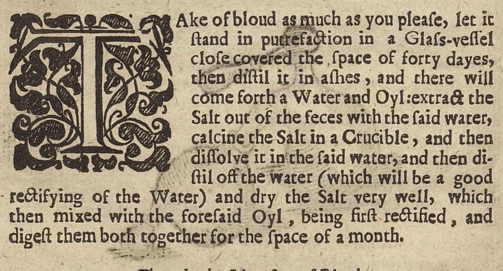 An illustration from The art of distillation : or, a treatise of the choicest spagyrical preparations, experiments, and curiosities, performed by way of distillation, 1664, leaf 129