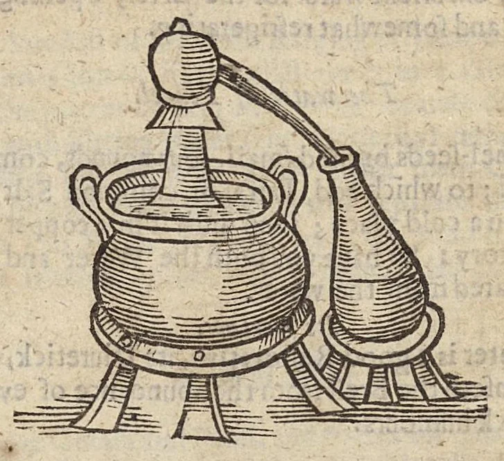 An illustration from The art of distillation : or, a treatise of the choicest spagyrical preparations, experiments, and curiosities, performed by way of distillation, 1664, leaf 42