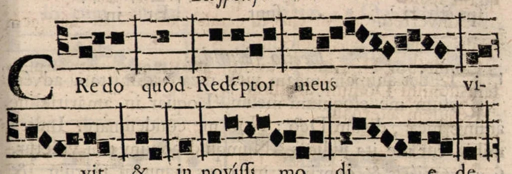 An illustration from Manuale rituum ecclesiasticorum ad usum ecclesiae et dioecesis Bajocensis. Authoritate reverendissimi in Christo Patris, ac DD. Francisci de Nesmond, episcopi Bajocensis, recognitum., 1687, leaf 216