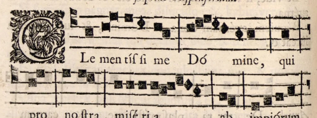 An illustration from Manuale rituum ecclesiasticorum ad usum ecclesiae et dioecesis Bajocensis. Authoritate reverendissimi in Christo Patris, ac DD. Francisci de Nesmond, episcopi Bajocensis, recognitum., 1687, leaf 265
