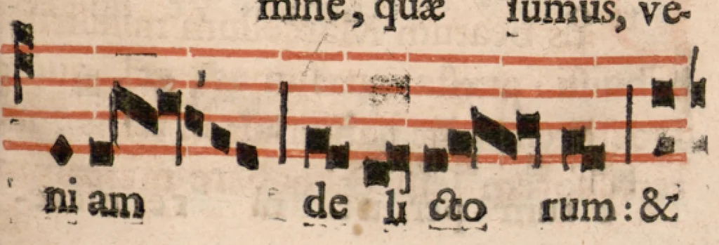 An illustration from Ordo officii divini in solemnitate S. Genovefae. Quando sacrae ejus reliquiae in processione generali deferuntur., 1652, leaf 22