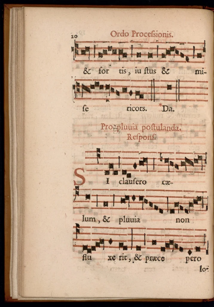 An illustration from Ordo officii divini in solemnitate S. Genovefae. Quando sacrae ejus reliquiae in processione generali deferuntur., 1652, leaf 29