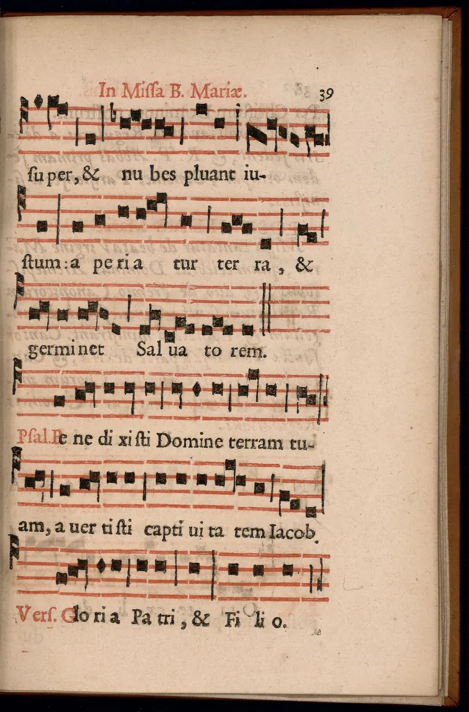 An illustration from Ordo officii divini in solemnitate S. Genovefae. Quando sacrae ejus reliquiae in processione generali deferuntur., 1652, leaf 48