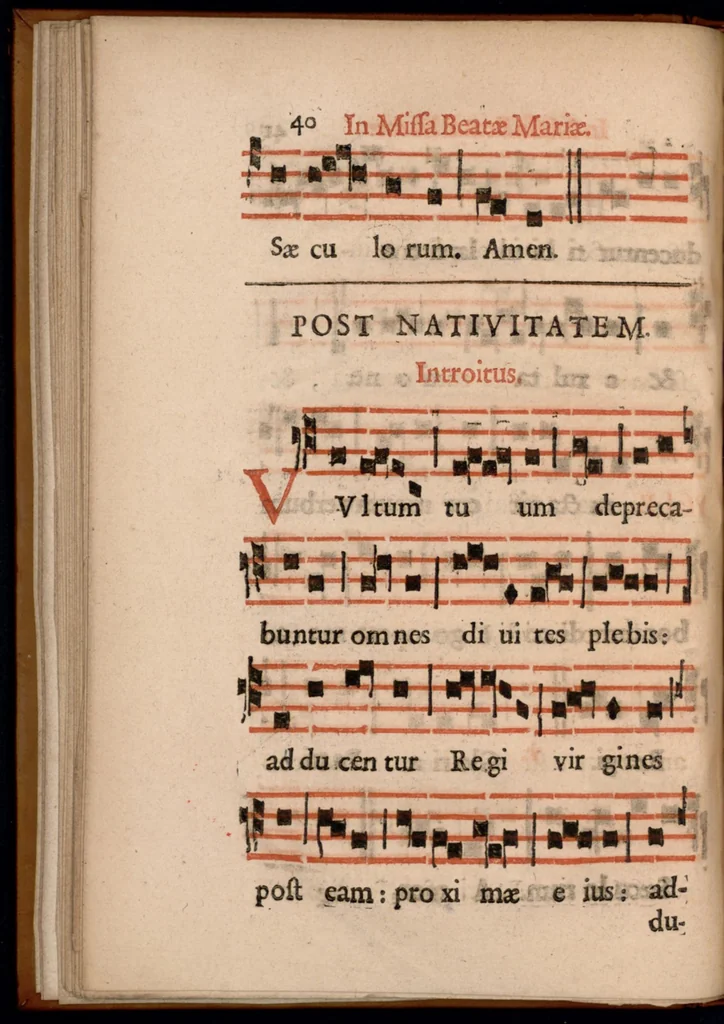 An illustration from Ordo officii divini in solemnitate S. Genovefae. Quando sacrae ejus reliquiae in processione generali deferuntur., 1652, leaf 49