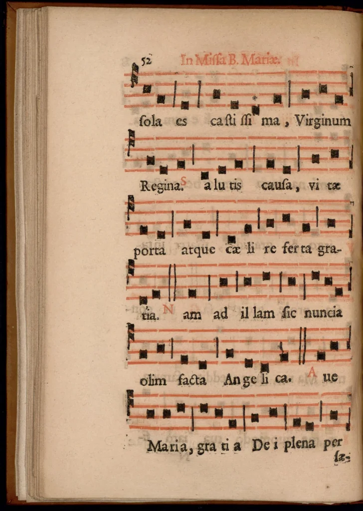 An illustration from Ordo officii divini in solemnitate S. Genovefae. Quando sacrae ejus reliquiae in processione generali deferuntur., 1652, leaf 61