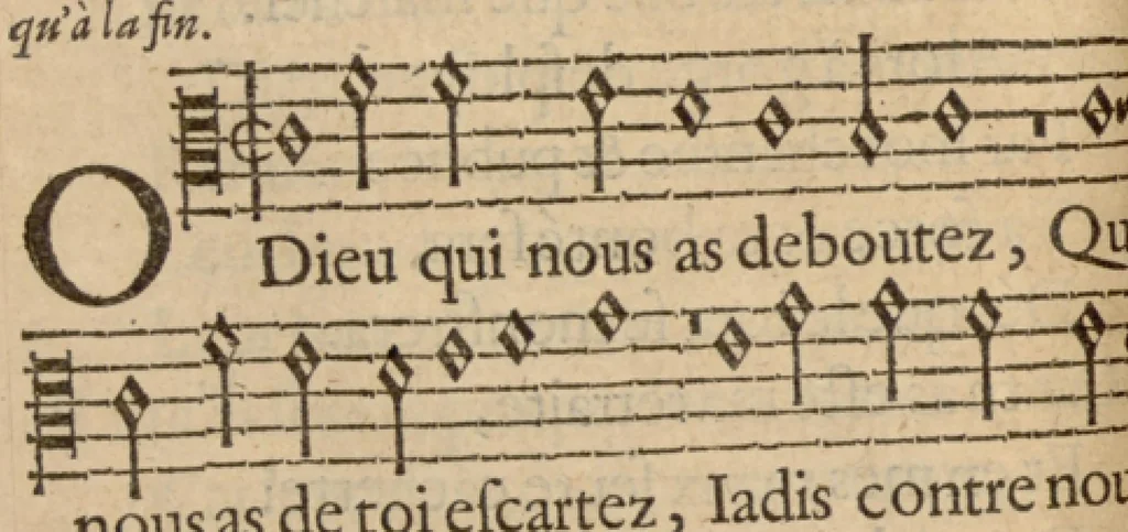 An illustration from Les Pseaumes de David mis en rime françoise par Clement Marot et Theodore de Beze., 1630, leaf 247
