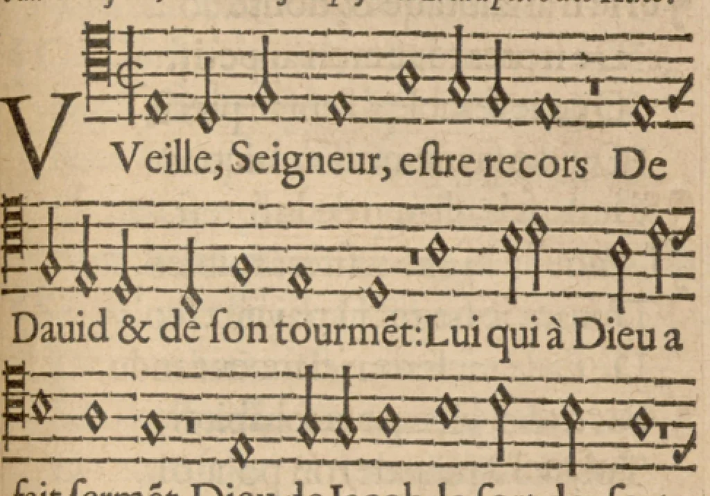 An illustration from Les Pseaumes de David mis en rime françoise par Clement Marot et Theodore de Beze., 1630, leaf 530