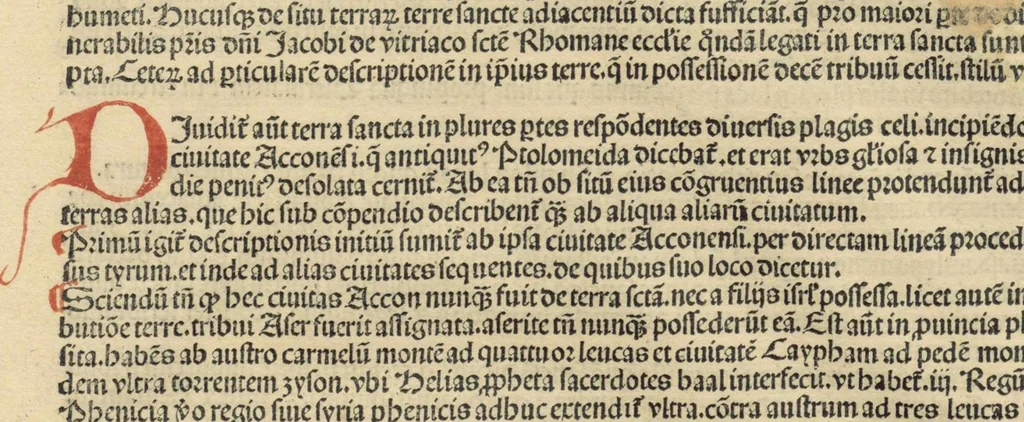 An illustration from Bernhardi de Breydenbach opusculum sanctarum peregrinationum ad sepulcrum Christi venerandum, 1502, leaf 52