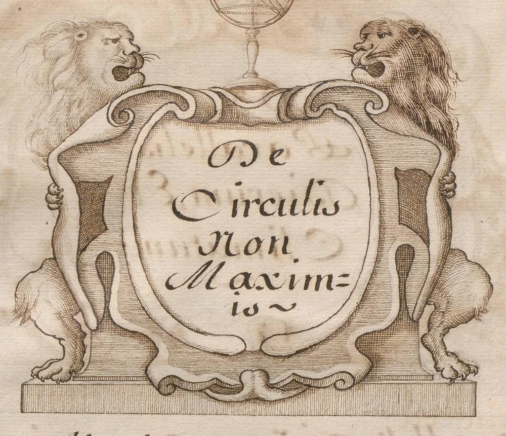 An illustration from « De sphaera et definitione sphaerae » : traité de géométrie et d'astronomie., 1601, leaf 32