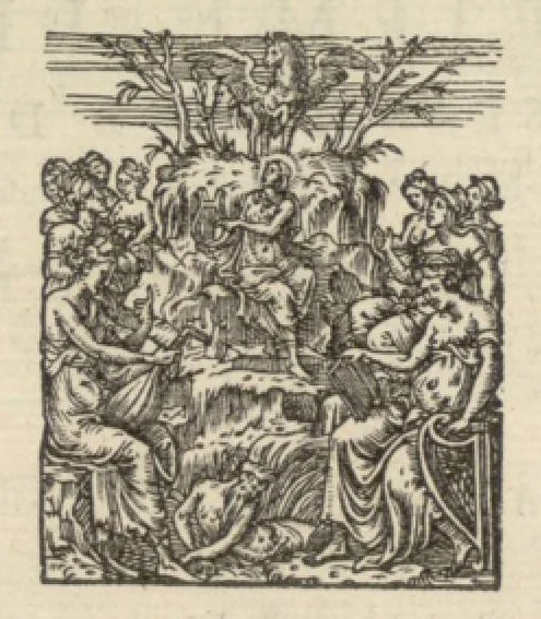 An illustration from Tenor. Septieme livre de pseaumes de David. Mis en musique a quatre parties en forme de motetz. Par Claude Goudimel, 1566, leaf 11